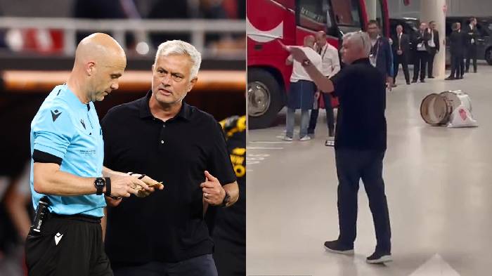 Roma thua chung kết, Mourinho nhục mạ trọng t&agrave;i ở b&atilde;i đỗ xe