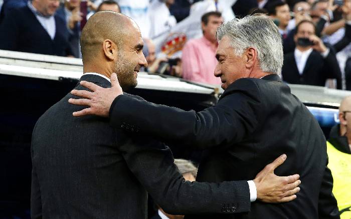 HLV Ancelotti l&ecirc;n tiếng tr&ugrave; ẻo Pep Guardiola bị sa thải