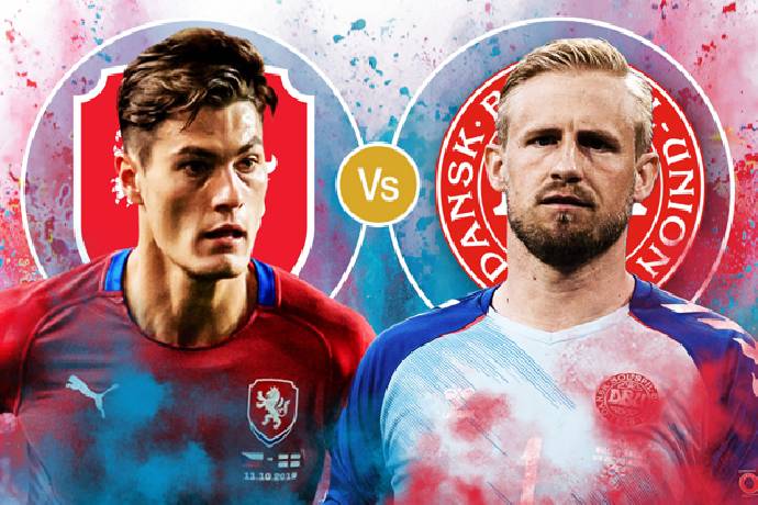 Đội h&igrave;nh ra s&acirc;n ch&iacute;nh thức CH Czech vs Đan Mạch, 23h ng&agrave;y 3/7
