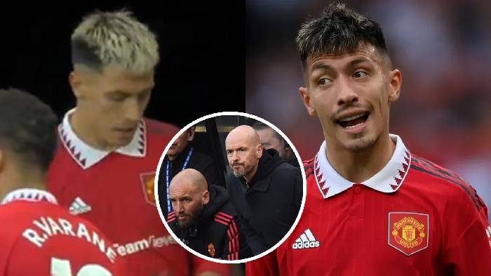 Lisandro Martinez nổi c&aacute;u v&igrave; bị thay ra, Ten Hag l&yacute; giải nguy&ecirc;n nh&acirc;n