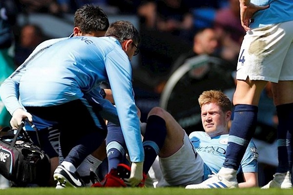 Kevin de Bruyne lỡ trận Man City vs Wolves v&igrave; chấn thương