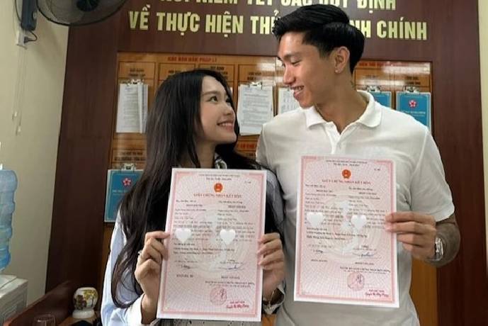 Ấn định ng&agrave;y cưới của Đo&agrave;n Văn Hậu v&agrave; Do&atilde;n Hải My