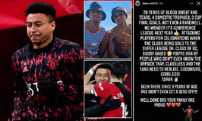 Anh trai Lingard bức x&uacute;c thay em, tuy&ecirc;n bố Man United phải đ&aacute; C3 l&agrave; 'đ&aacute;ng đời'