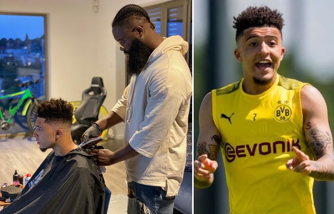 Jadon Sancho nguy cơ bị 'treo gi&ograve;' 3 trận v&igrave;... đi cắt t&oacute;c