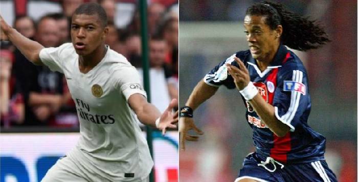 Ronaldinho muốn Mbappe gi&agrave;nh Quả b&oacute;ng V&agrave;ng trong m&agrave;u &aacute;o PSG