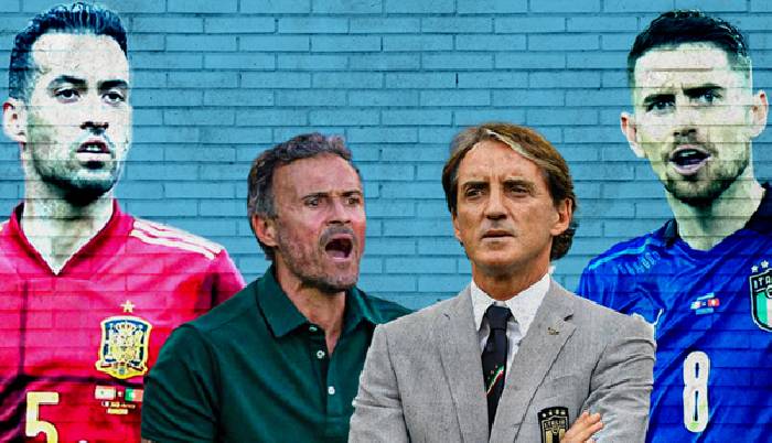 Đội h&igrave;nh ra s&acirc;n ch&iacute;nh thức Italia vs T&acirc;y Ban Nha, 2h ng&agrave;y 7/7