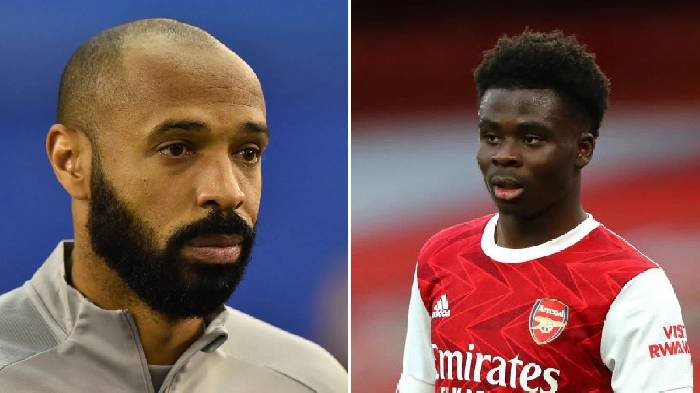 Henry m&aacute;ch Arteta 3 cầu thủ c&oacute; thể 'đ&oacute;ng thế' Bukayo Saka
