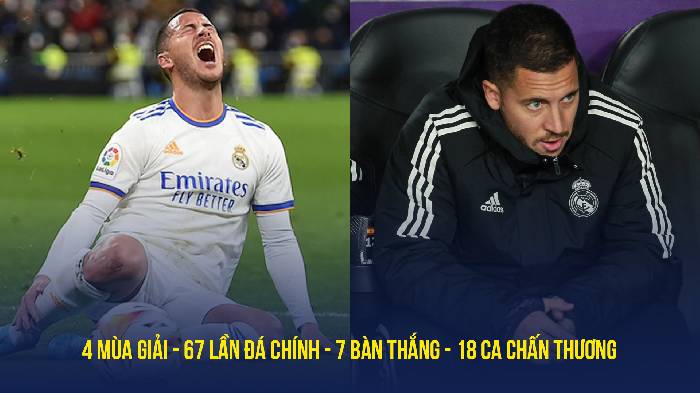 'B&aacute;o thủ' Hazard d&iacute;nh chấn thương thứ 18 ở Real Madrid