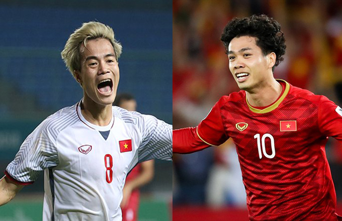 Văn To&agrave;n, C&ocirc;ng Phượng h&oacute;m hỉnh trả lời sau chiến thắng Th&aacute;i Lan