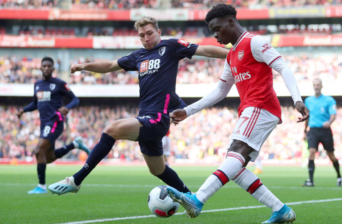 Arsenal 1-0 Bournemouth: Luiz đưa Ph&aacute;o thủ v&agrave;o top 3