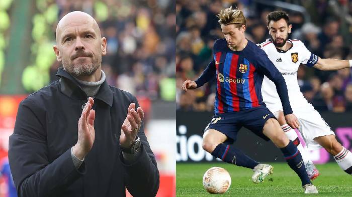 De Jong c&oacute; c&acirc;u trả lời cho Ten Hag v&agrave; Man United