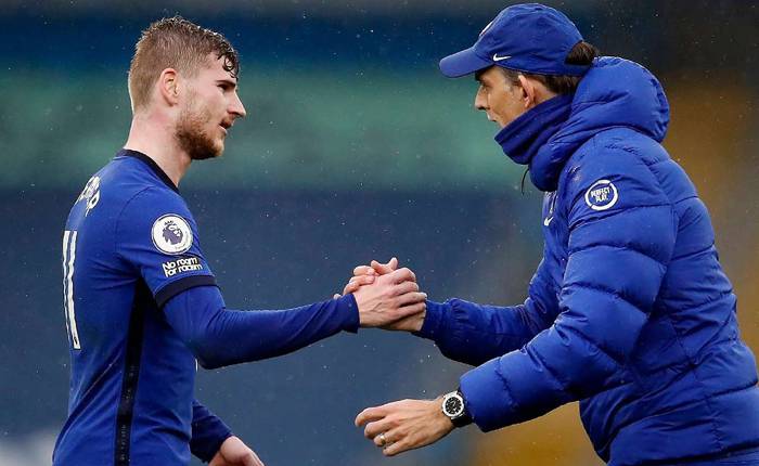 Thomas Tuchel d&ugrave;ng&hellip; ch&oacute; để ngợi khen Timo Werner