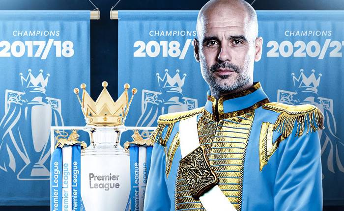 Man City v&ocirc; địch NHA, Pep Guardiola s&aacute;nh ngang Jose Mourinho v&agrave; Arsene Wenger