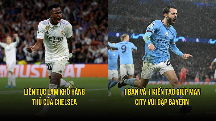5 cầu thủ hay nhất tứ kết lượt đi Champions League: 'Vinicius l&agrave;m khổ Chelsea'