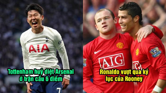 Tin s&aacute;ng 13/5: Arsenal 'đại bại' trước Tottenham; Ronaldo vượt qua kỷ lục của Rooney