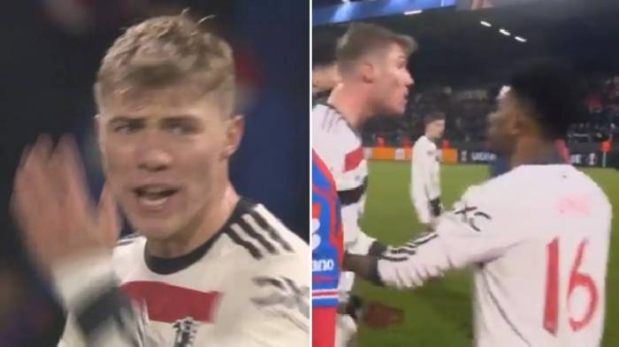 HLV Amorim phản ứng bất ngờ khi Hojlund c&atilde;i nhau với Diallo