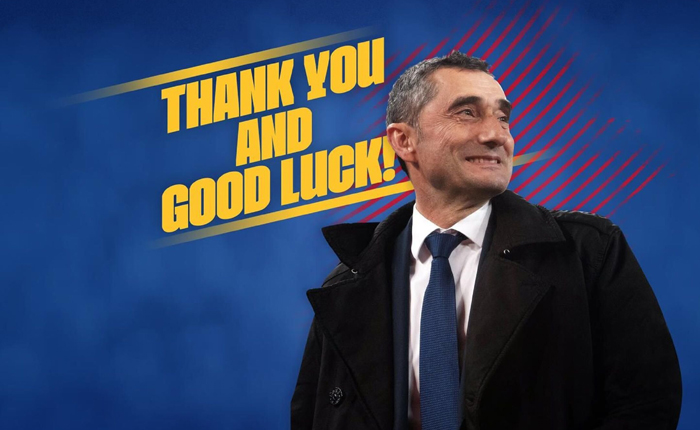 Barcelona ch&iacute;nh thức sa thải HLV Ernesto Valverde