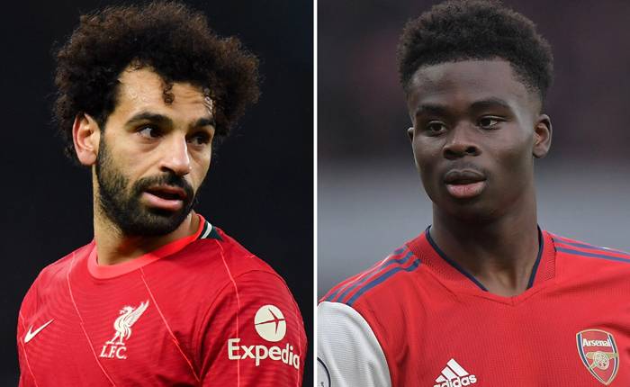 Đội h&igrave;nh kết hợp Arsenal vs Liverpool: Trời sinh Saka sao c&ograve;n sinh Salah?!