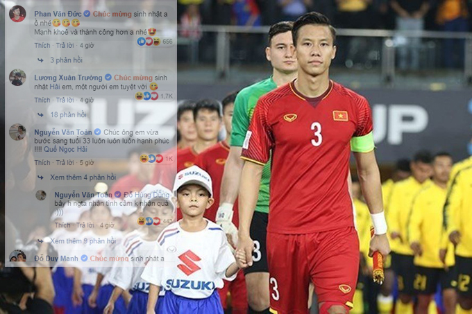 Quế Ngọc Hải đ&oacute;n tuổi 27 bằng 'cơn mưa lời ch&uacute;c' cực lầy từ đ&agrave;n em