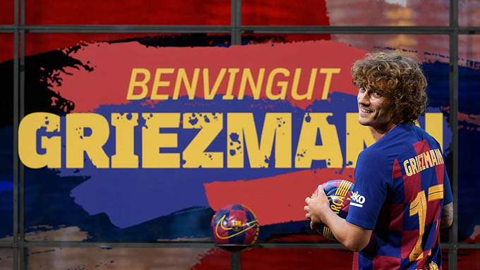 Antoine Griezmann nhận số lạ trong ng&agrave;y ra mắt Barcelona