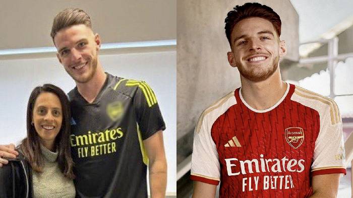 Xuất hiện h&igrave;nh ảnh đầu ti&ecirc;n của Declan Rice trong m&agrave;u &aacute;o Arsenal