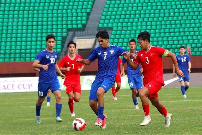 U22 Việt Nam thua s&aacute;t n&uacute;t trước U22 Uzbekistan