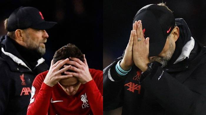 Klopp thừa nhận thua Brighton l&agrave; trận đấu tệ nhất trong đời