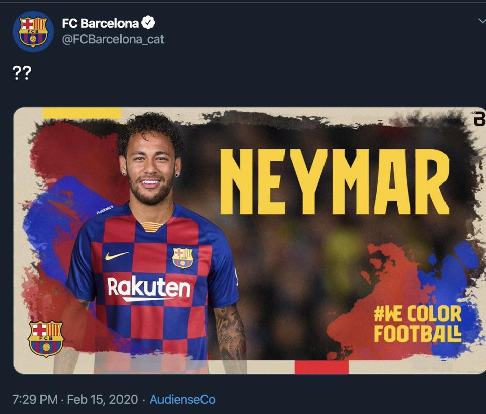 Trang chủ của Barcelona bị hack, tung tin vụ Neymar