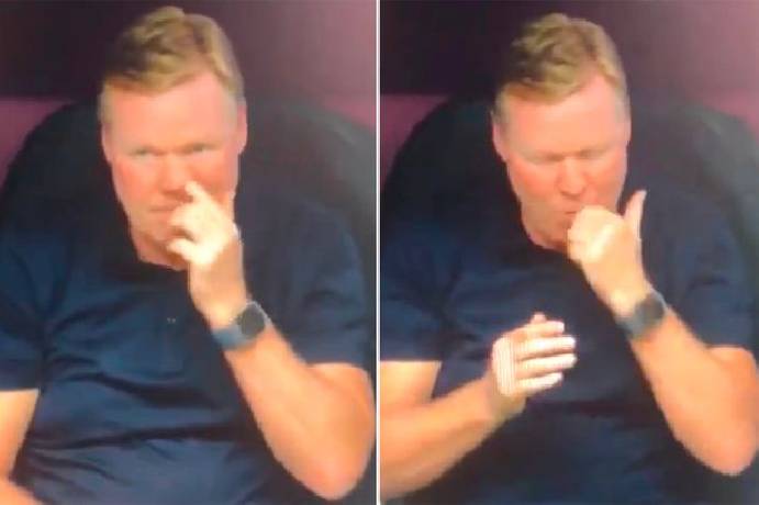 HLV Koeman ngo&aacute;y mũi rồi m&uacute;t ng&oacute;n tay &lsquo;ngon l&agrave;nh&rsquo;