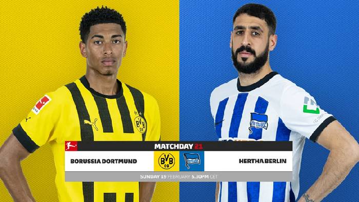 Nhận định, soi k&egrave;o Dortmund vs Hertha Berlin, 23h30 ng&agrave;y 19/2