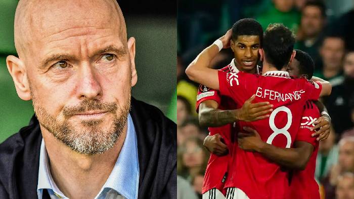 Nhẹ nh&agrave;ng vượt ải Betis, HLV Ten Hag chỉ d&agrave;nh lời khen cho một người