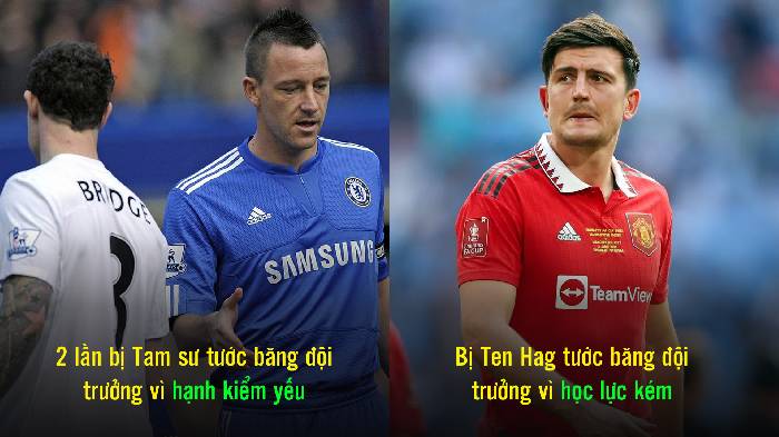 Top 4 ng&ocirc;i sao bị tước băng đội trưởng như Maguire: Terry d&iacute;nh tới 2 lần