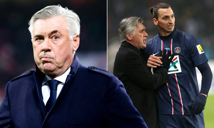 Zlatan Ibrahimovic v&agrave; Carlo Ancelotti c&ugrave;ng gia nhập Everton?