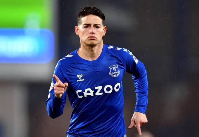 Hết thời kỳ thăng hoa, James Rodriguez t&iacute;nh rời Premier League