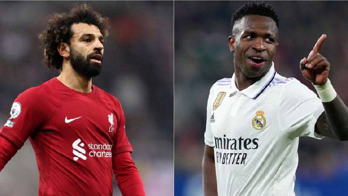 Đội h&igrave;nh kết hợp Liverpool vs Real Madrid: Tam tấu Salah - Benzema - Vinicius