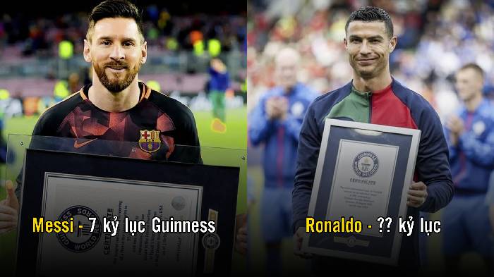 4 '&ocirc;ng ho&agrave;ng' Guinness giới cầu thủ: Messi 'h&iacute;t kh&oacute;i' Ronaldo