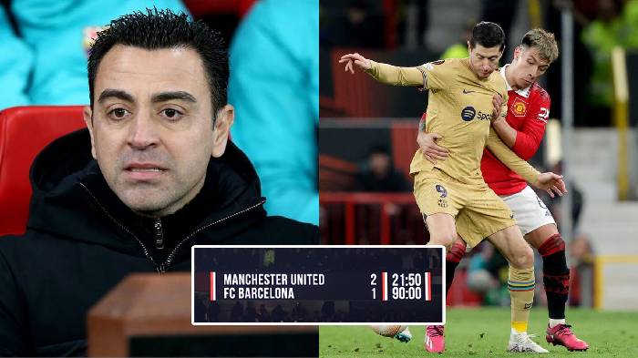 Xavi: 'Nếu Barca c&oacute; họ tr&ecirc;n s&acirc;n, Man United mới l&agrave; đội b&oacute;ng bị loại'