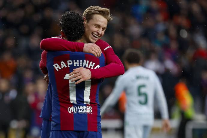 Raphinha 'm&uacute;a lửa', De Jong rực s&aacute;ng, Barca thắng 4 sao Getafe