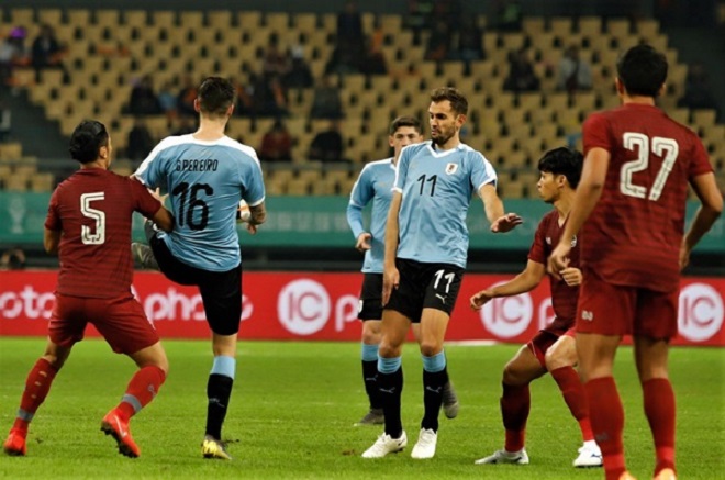 Kết quả tỷ số Th&aacute;i Lan 0-4 Uruguay, C&uacute;p Tứ H&ugrave;ng Trung Quốc 2019