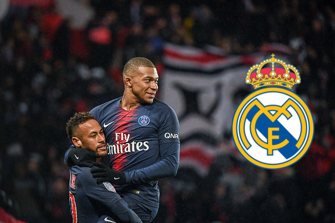 Real Madrid gặp kh&oacute; với cặp Neymar-Mbappe