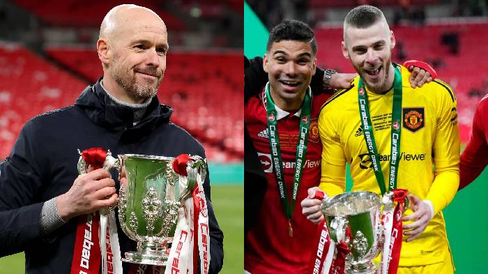 Ten Hag v&agrave; De Gea đi v&agrave;o lịch sử sau chức v&ocirc; địch Carabao Cup