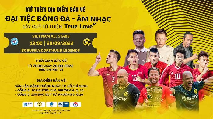 K&ecirc;nh chiếu trực tiếp Việt Nam vs Dortmund, 19h ng&agrave;y 28/9
