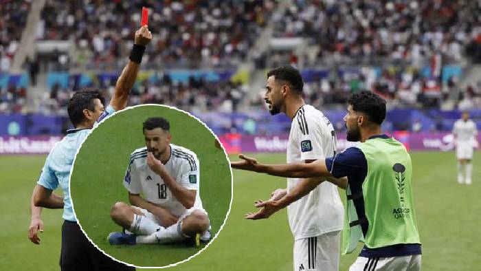 Tại sao Ayman Hussein nhận thẻ đỏ trong trận Iraq vs Jordan?