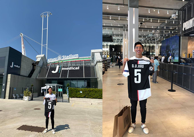 Thực hư việc Văn Hậu kho&aacute;c &aacute;o số 5 tại Juventus