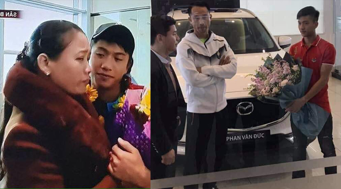 Phan Văn Đức tặng mẹ m&oacute;n qu&agrave; Tết cực sốc