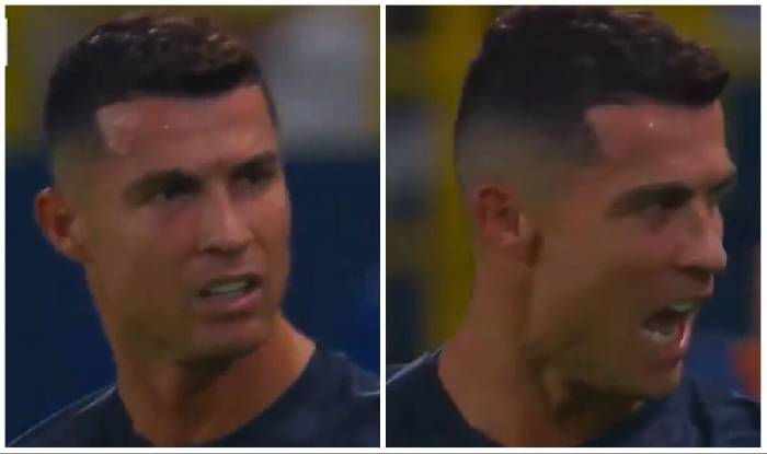 Ronaldo nổi đi&ecirc;n ngay tr&ecirc;n s&acirc;n, qu&aacute;t thẳng mặt trọng t&agrave;i