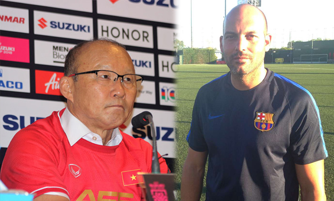 HLV Park Hang Seo so t&agrave;i với cựu danh thủ Barca ở King's Cup?