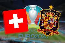 Đội h&igrave;nh ra s&acirc;n ch&iacute;nh thức Thụy Sĩ vs T&acirc;y Ban Nha, 23h ng&agrave;y 2/7