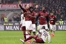 Ph&acirc;n t&iacute;ch k&egrave;o hiệp 1 AC Milan vs Torino, 3h ng&agrave;y 12/1