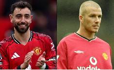 Bruno Fernandes ph&aacute; kỷ lục kiến tạo của David Beckham ở MU